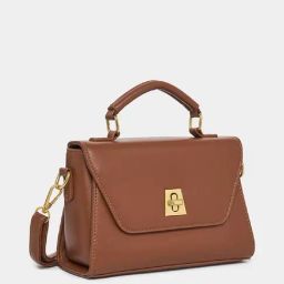 Styli Brown Solid Handbag-29