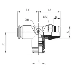 RS PRO Push-in Fitting Push In 6 mm to Push In 6 mm Threaded-to-Tube, 1977817 (Bag of 10 pcs) image 2