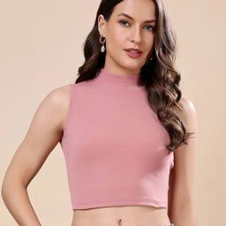 Cation Pink Plain Crop Top-picture-44
