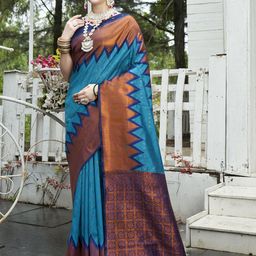 Anouk Rustic Ethnic Motifs Woven DesignKanjeevaram Saree image 2
