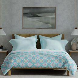 Urban Space Blue & Pink Microfibre 300 GSM Single Bed Comforter-30