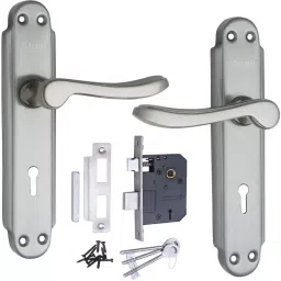Atom Stainless Steel, Zinc Alloy Multicolor Door Handle Lock Set, AlfaSSL-2-picture-19