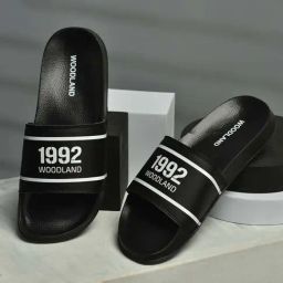 Woodland Men's Black Slides-6