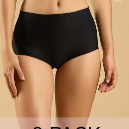 Soie Multi Color Solid Nylon Seamless Mid Waist Full Coverage Boy Shorts with No Visible Panty Line-image-82