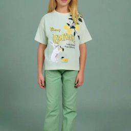 Cherry Crumble By Nitt Hyman Girls Mint Loose Fit Printed Casual Top-image-49