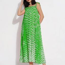Showoff Green Cotton Regular Fit Printed Dress-image-57