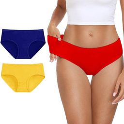 Diving Deep Women Plus Size Pack of 3 Cotton Hipster Briefs-image-82