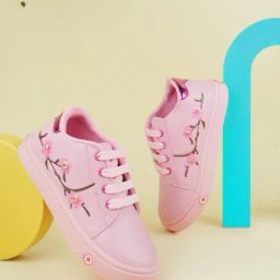 KATS Kids Pink MK Printed Sneakers-93