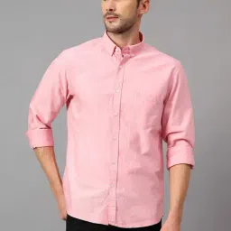 Cantabil Pink Cotton Regular Fit Shirt-picture-35