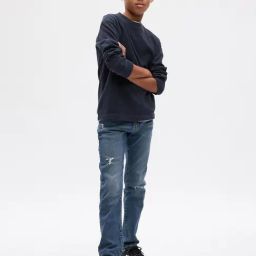 GAP Boys Denim Blue Cotton Solid Jeans-image-42