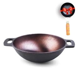 The Indus Valley Black Cast Iron Kadai for Deep Frying with Tadka Pan (25.4cm, 2.5L)-17