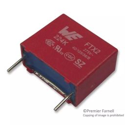 WURTH ELEKTRONIK Noise Suppression & Safety Capacitor, 0.22µf, 275Vac, 10%, Pp, 890324024002CS-image-59