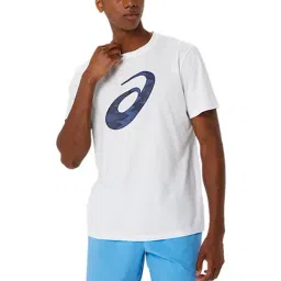 Asics White Regular Fit Printed Sports T-Shirt-image-96