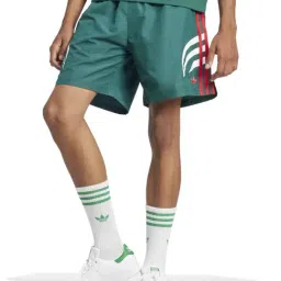 Adidas Originals Green Loose Fit Sports Shorts-image-80