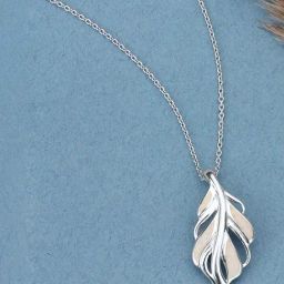 Mia by Tanishq 925 Silver Ethereal Leaf Silver Pendant-picture-27