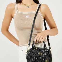 Styli Black Quilted Handbag-35