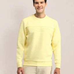 U.S.Polo Association Yellow Cotton Regular Fit Logo Printed Sweatshirt-image-68