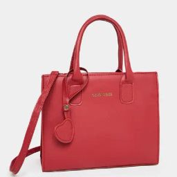 Styli Red Solid Handbag with Sling-18