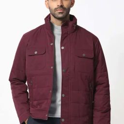 Rare Rabbit Maroon Tailored Fit Solid Jacket-picture-46