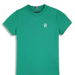 Tommy Hilfiger Boys Green Solid Regular Fit T-Shirt-image-59