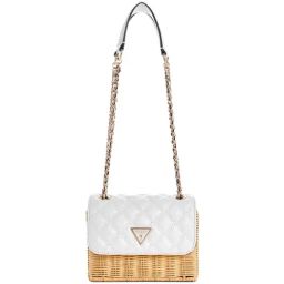 GUESS White Quilted Shoulder Bag-48