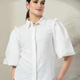 Melon By plusS White Plain Shirt-image-68