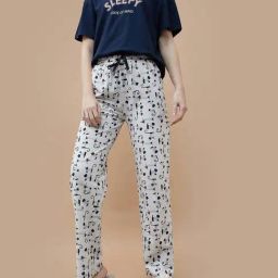 Ginger by Lifestyle Grey Cotton Printed Pyjamas-image-87
