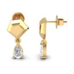 SHINE ETERNAL Lab Grown Diamond 18k (750) Yellow Gold Earrings for Women-picture-27