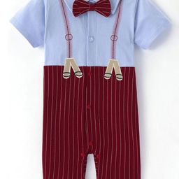 Mark & Mia Infant Boys Shirt Collar Rompers-image-37