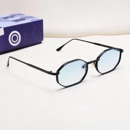 SUNGLASSIC Unisex Opulent Edition Blue Gradient Hexagon Sunglasses Opulent-Black-Blue-Gr-image-59