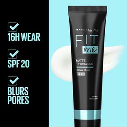 Maybelline New York Fit Me Matte+Poreless Foundation-Ivory 115 + Primer - 30ml Each image 2