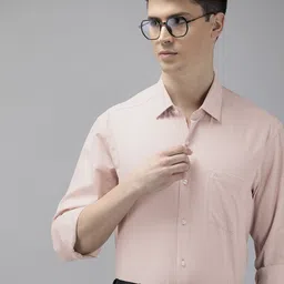 Arrow Pure Cotton Manhattan Self Design Slim Fit Opaque Formal Shirt-picture-6