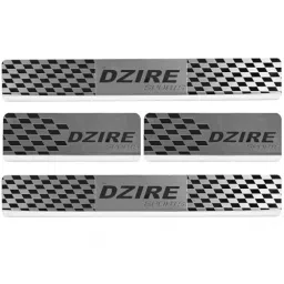 AllExtreme Car Door Foot Step Sill Plate Mirror Finish Silver Stainless Stee Compatible For Dzire(Set of 4)-image-73