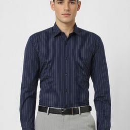 Peter England Men Striped Formal Shirt-image-102