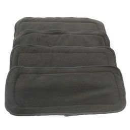 DOMENICO Wet Free Cloth Nappies Inserts Pack 4 - Black-21
