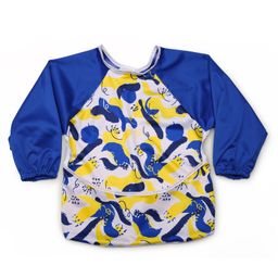 LuvLap Baby Long Sleeves Leak Free Bib - Blue-17