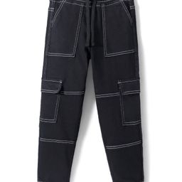 Pine Kids Full Length  Washed  Denim Jeans   -  Black-image-25