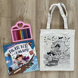 Little Canvas DIY Colouring Pirate and Parrot Tote Bag-image-11