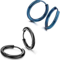 shobhram Set Of 2 Metal Circular Hoop Earrings-0