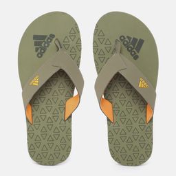 ADIDAS Men Olive Green Textured Aviate Thong Flip-Flops-picture-43