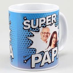FNP Multicolor Ceramic Forever Hero Papa Mug & Table Top - Set of 2 (325 ml) image 4