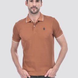 Numero Uno Nutshell Cotton Regular Fit Striped Polo T-Shirt-image-75