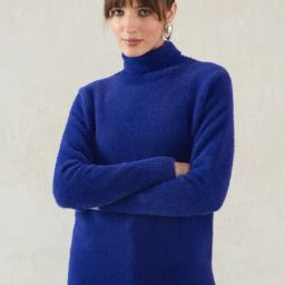 FEMMELLA Blue Relaxed Fit Solid Sweater-image-85