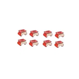Implemental 6-Wheels Roller Moving Castor Wheel 50 mm Steel ‎Orange for Multipurpose (Pack of 8)-16