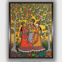 Indian Classic Art Multicolor Canvas Abstract Wall Art-image-82