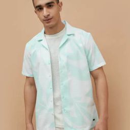 Fame Forever By Lifestyle Blue & White Smart Fit Printed Shirt-picture-18