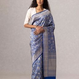 GARIYA Floral Silk Blend Banarasi Saree-image-20