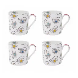 Goodhomes Multicolor Bone China Coffee Mugs (350 ml) - Set of 4-image-60