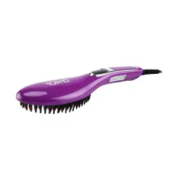 iGRiD IG-1099 Ionic Hair Straightener Brush with Ceramic Coating Plate (Purple)-0