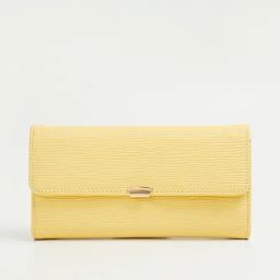 Ginger by Lifestyle Yellow Textured Wallet For women-image-34